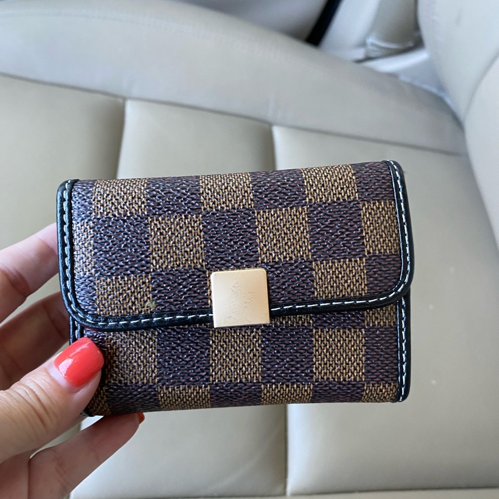 Small checkered wallet
